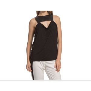 Yigal Azrouel Leather Bib Cut Out CUT25 Top
